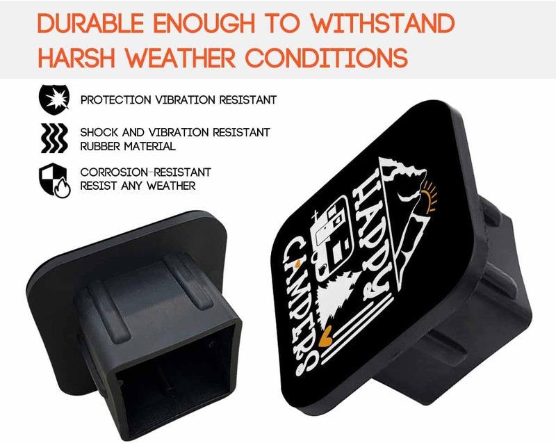 Swono 2” Trailer Hitch Tube Cover Plug Cap Rubber,2 Inch Black Receiver Tube Trailer Hitch Plug Hitch Cover(1 Pack) - Image 4